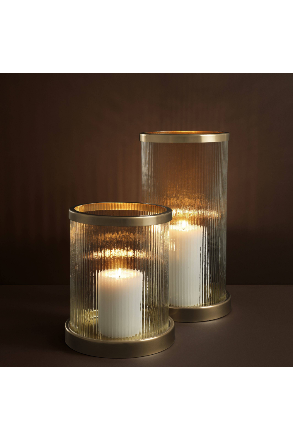 Ribbed Glass Hurricane Harrington | Eichholtz Miami