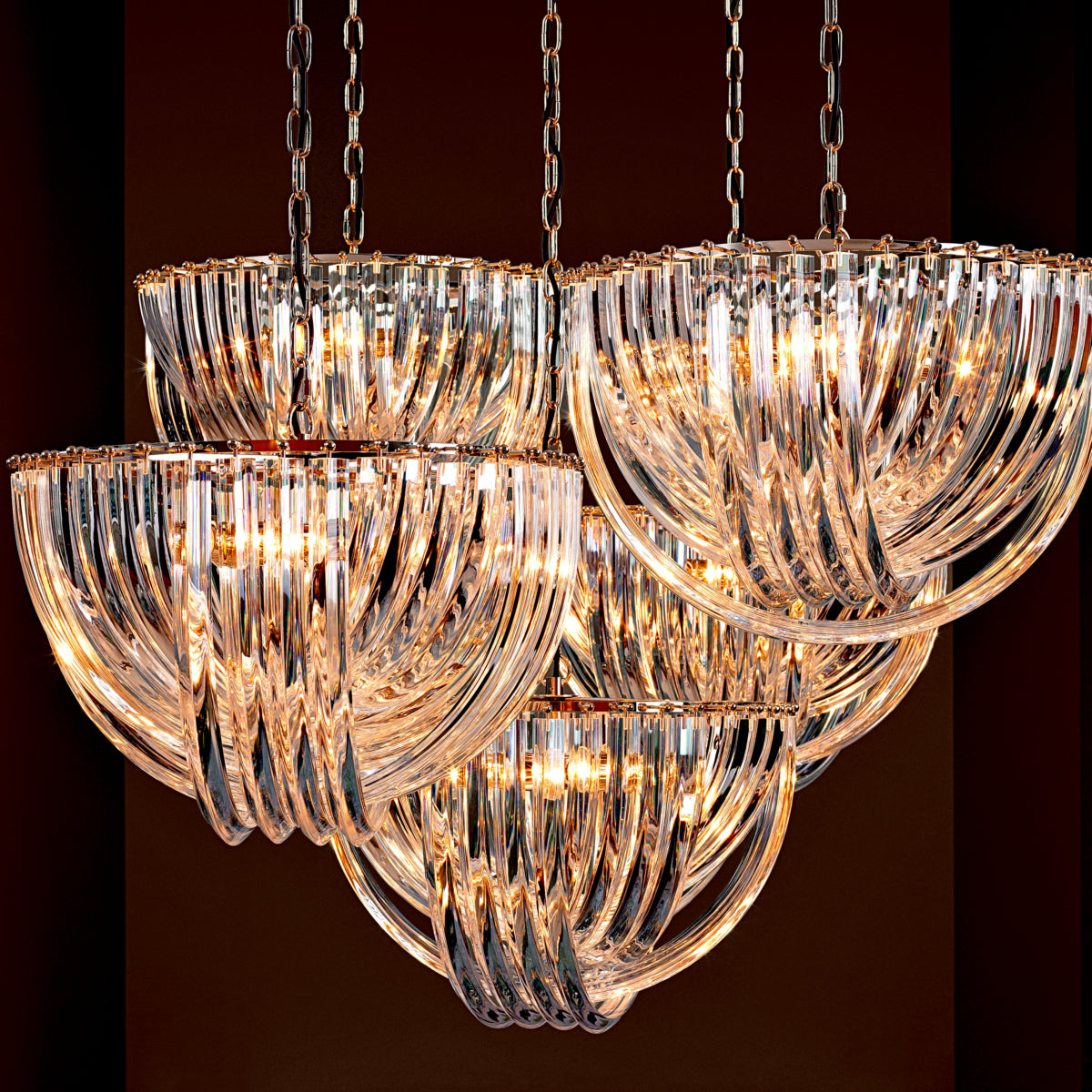 Lucite Loop Chandelier L Murano | Eichholtz Miami