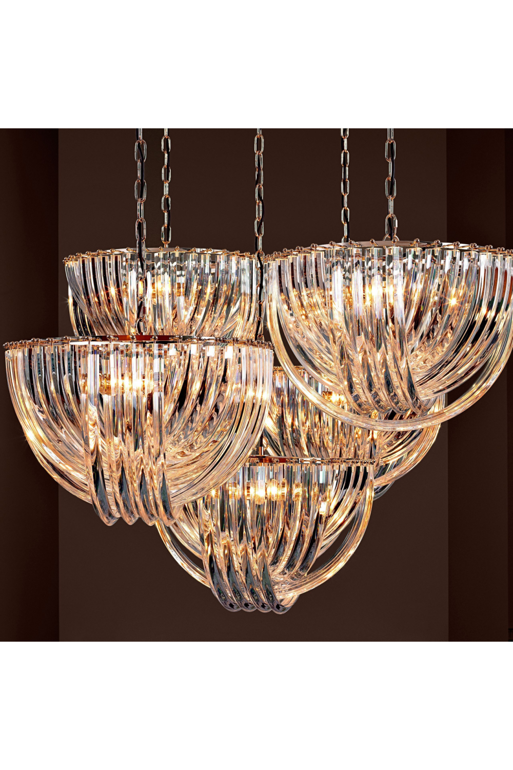 Lucite Loop Chandelier L Murano | Eichholtz Miami