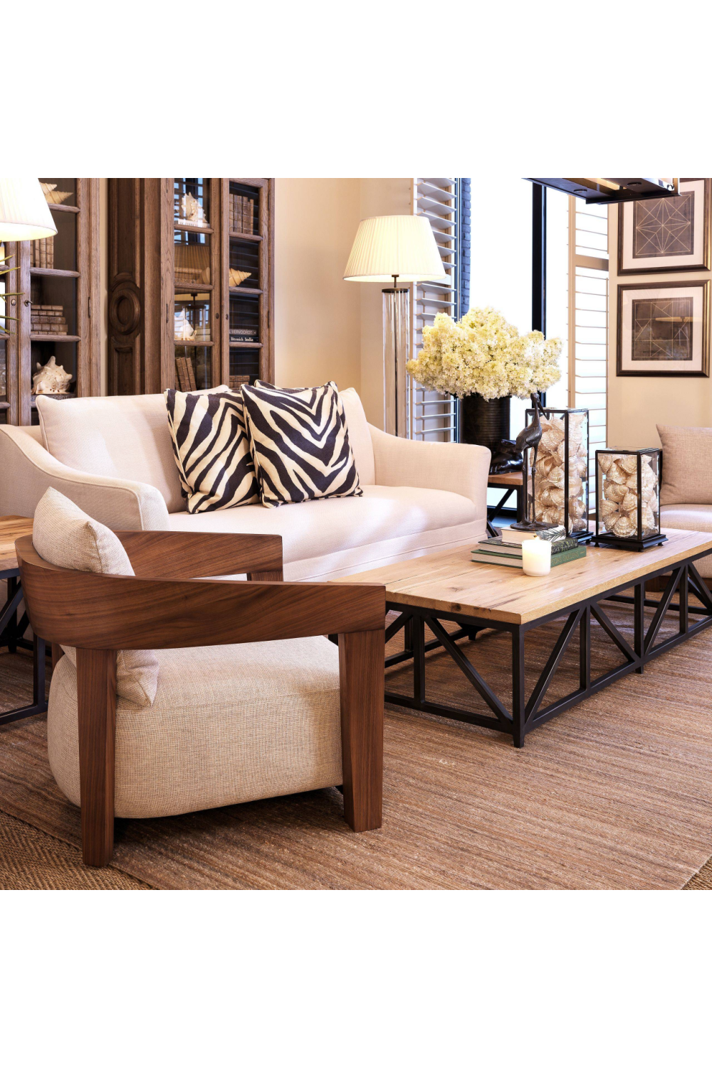 Wooden Frame Armchair Rubautelli | Eichholtz Miami