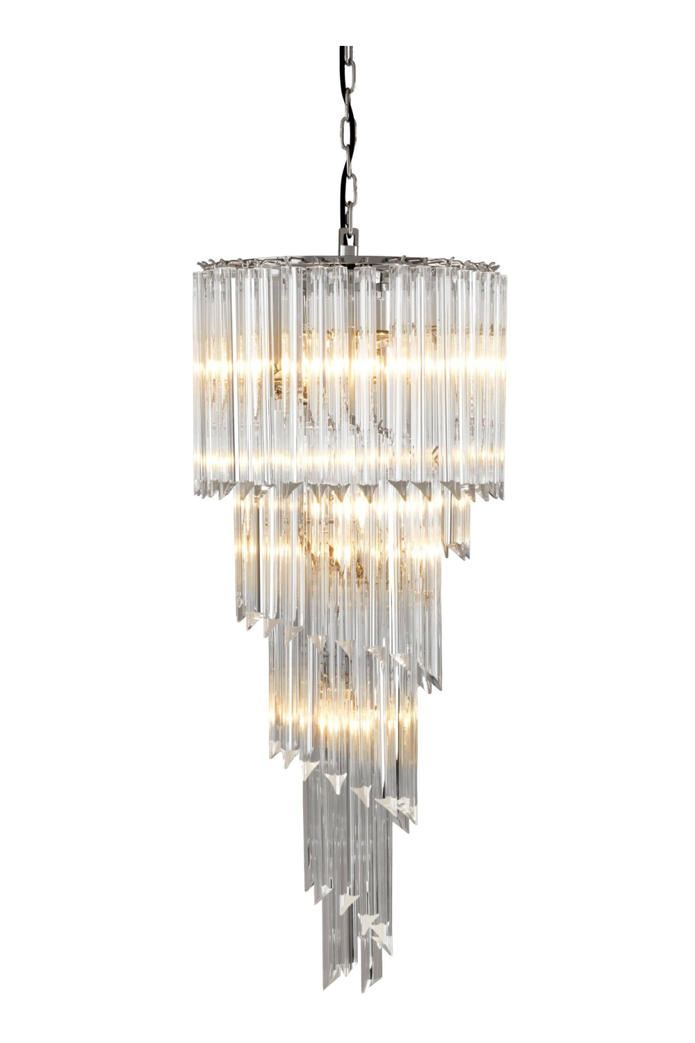 Tapered Glass Chandelier Trapani | Eichholtz Miami