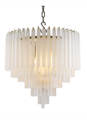 Nickel Frosted Glass Chandelier Nova | Eichholtz Miami
