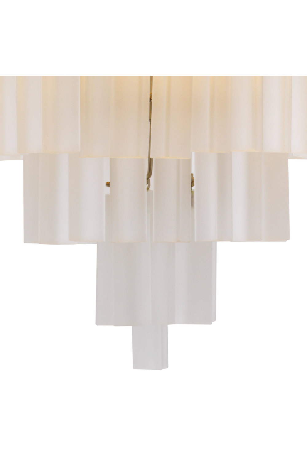 Nickel Frosted Glass Chandelier Nova | Eichholtz Miami