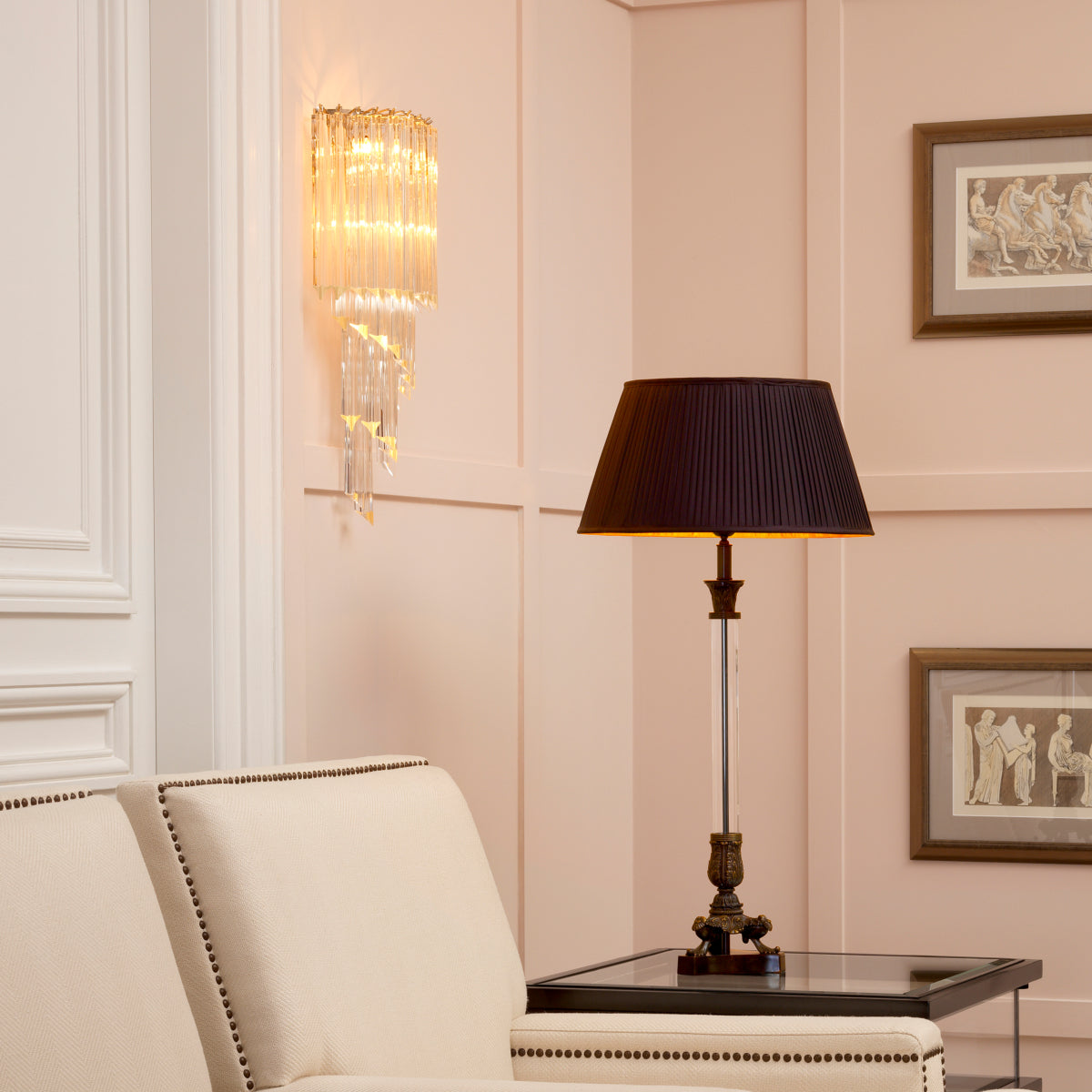 Clear Glass Wall Lamp Marino | Eichholtz Miami