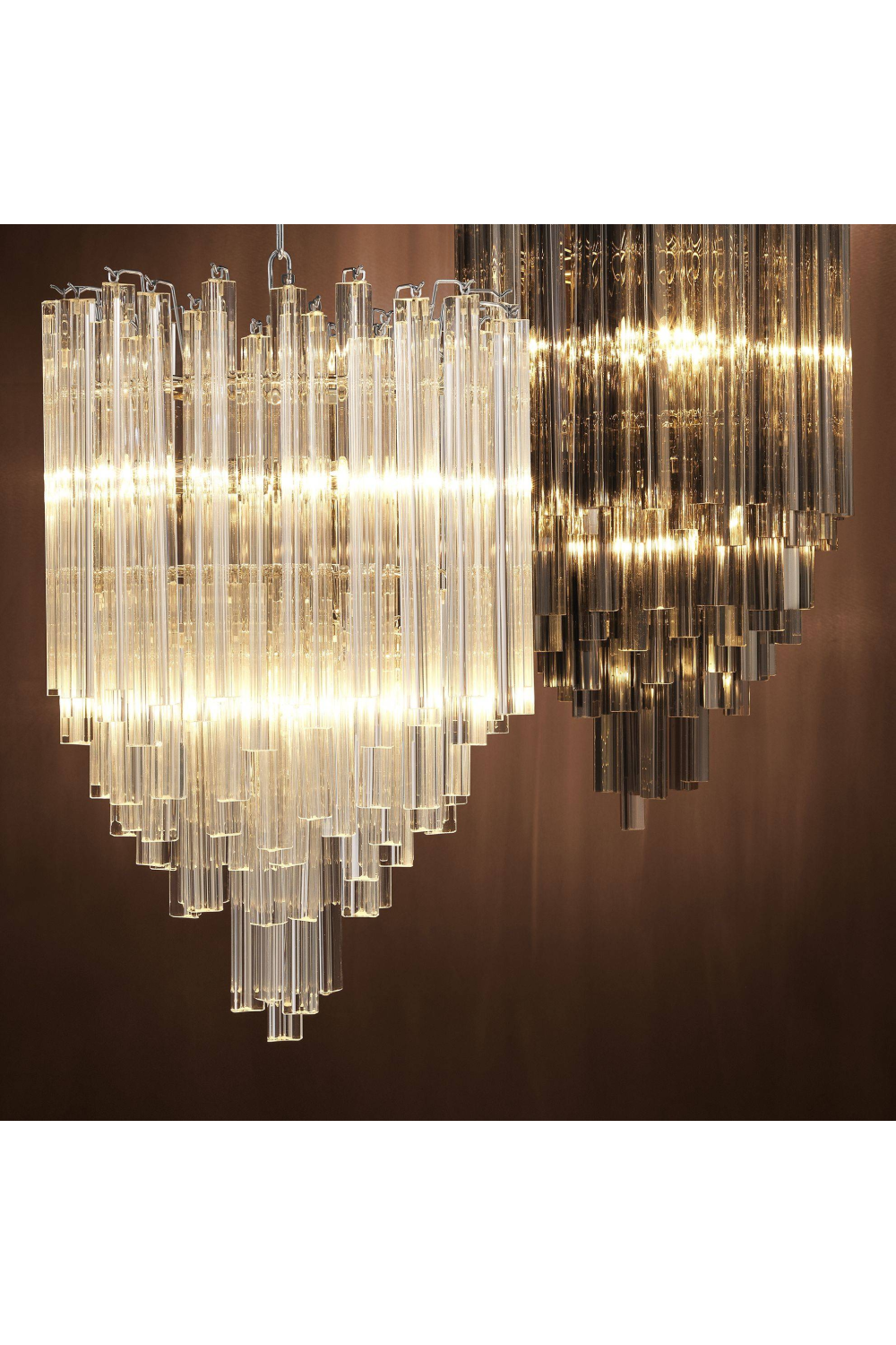 Tapered Glass Rods Chandelier Salerno | Eichholtz Miami