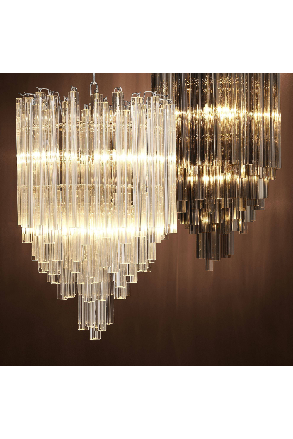 Tapered Glass Rods Chandelier Salerno | Eichholtz Miami