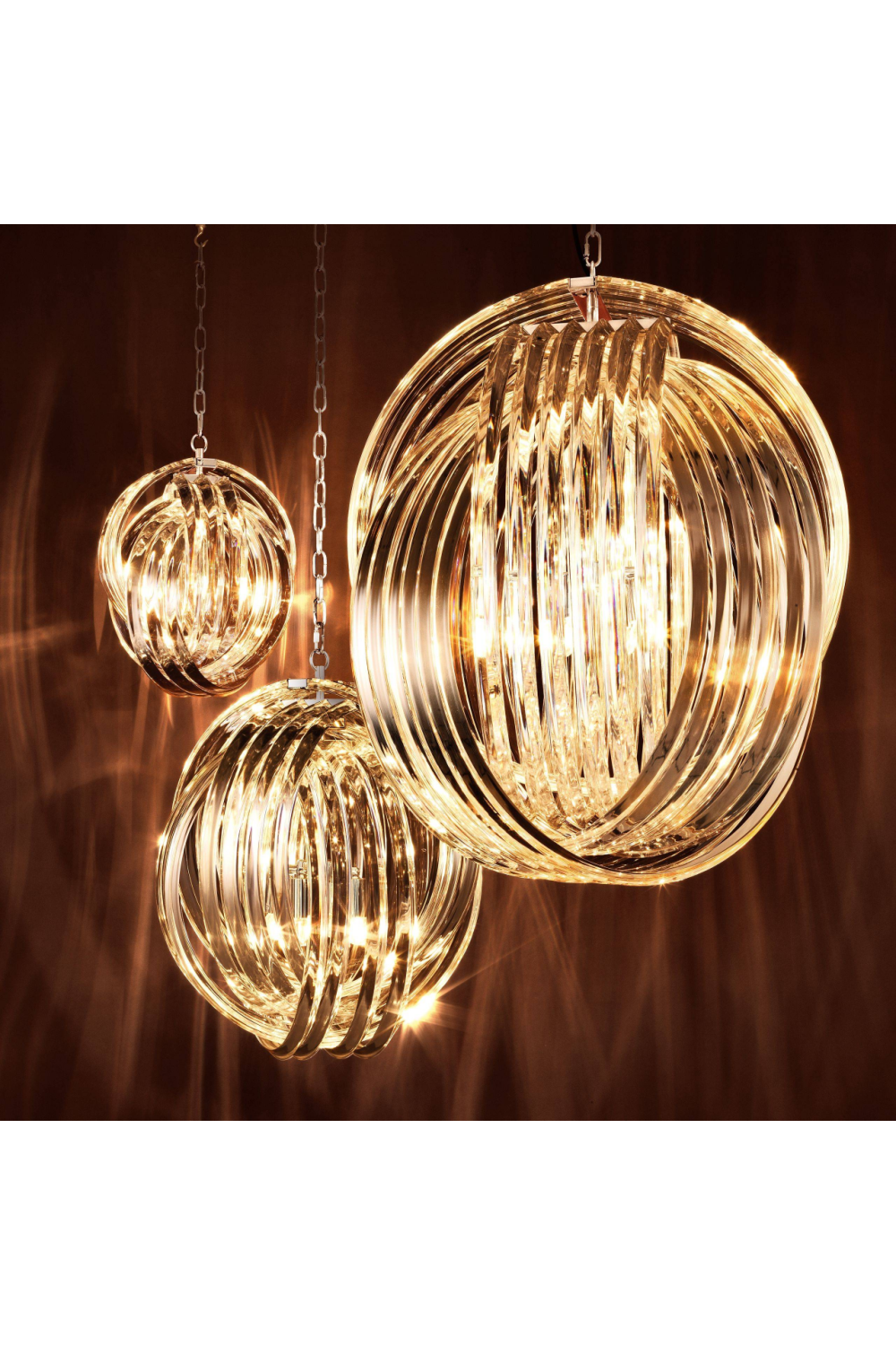 Lucite Loop Chandelier Marco Polo | Eichholtz Miami