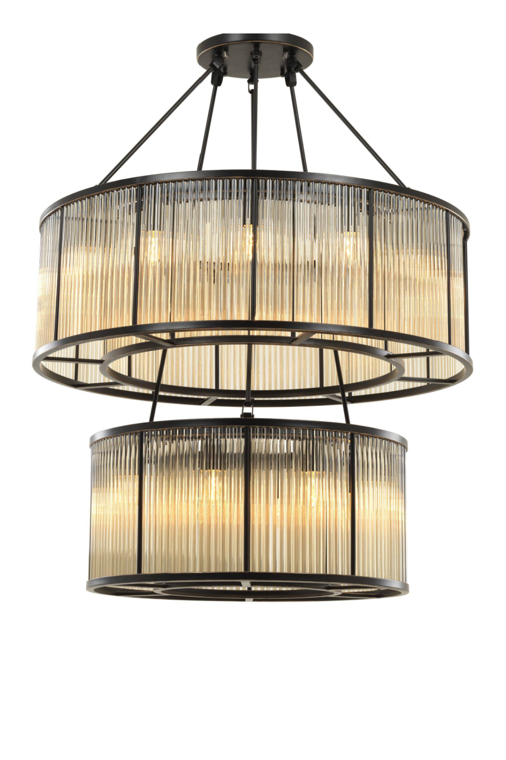 Bronze Glass Chandelier Bernardi | Eichholtz Miami