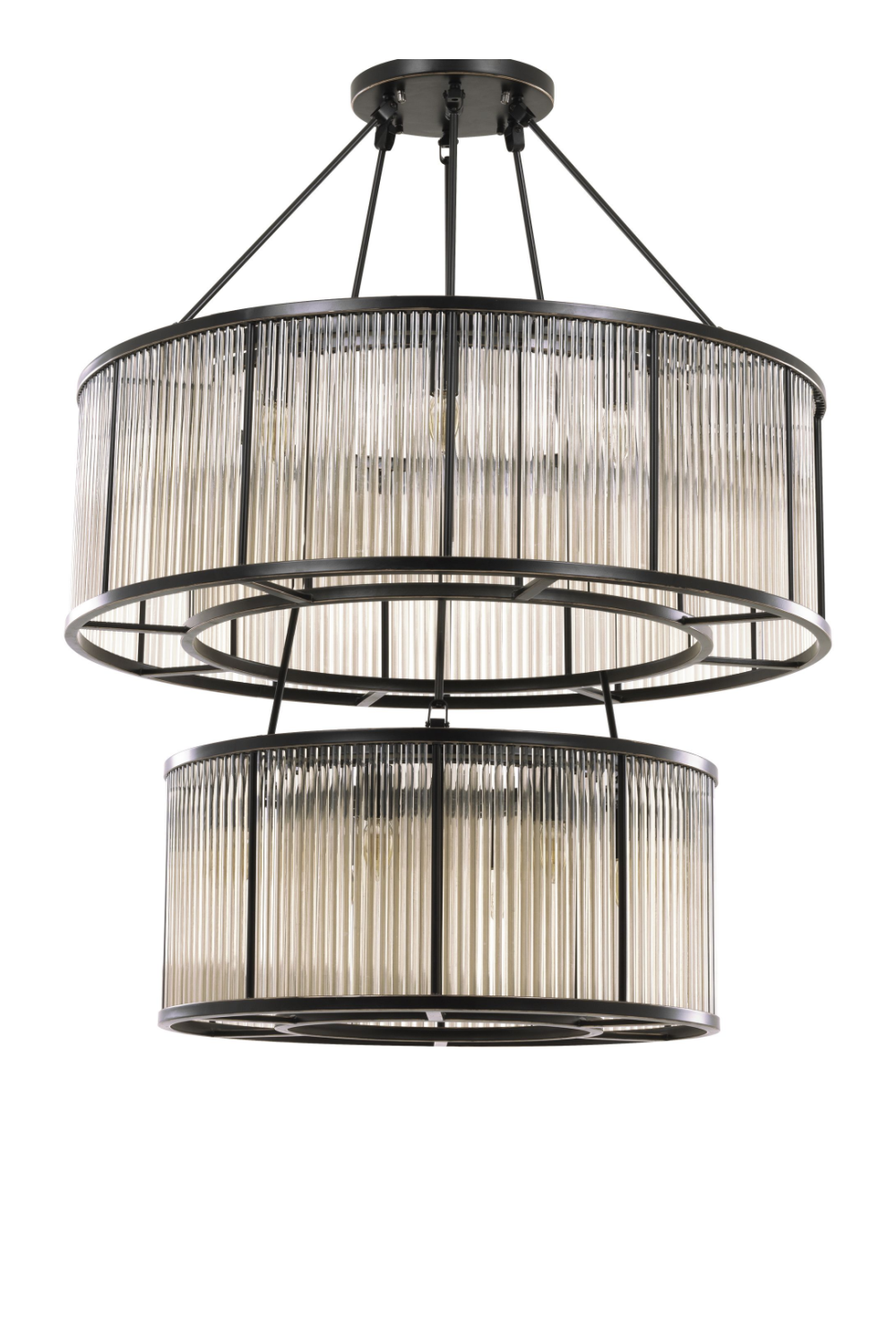 Bronze Glass Chandelier Bernardi | Eichholtz Miami