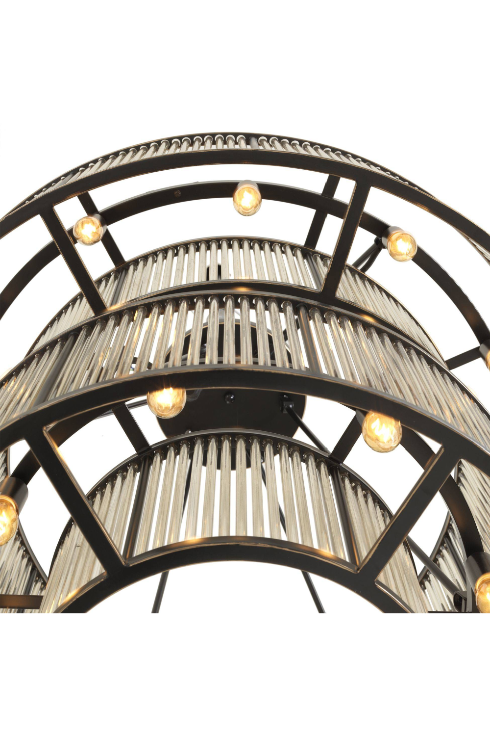 Bronze Glass Chandelier Bernardi | Eichholtz Miami
