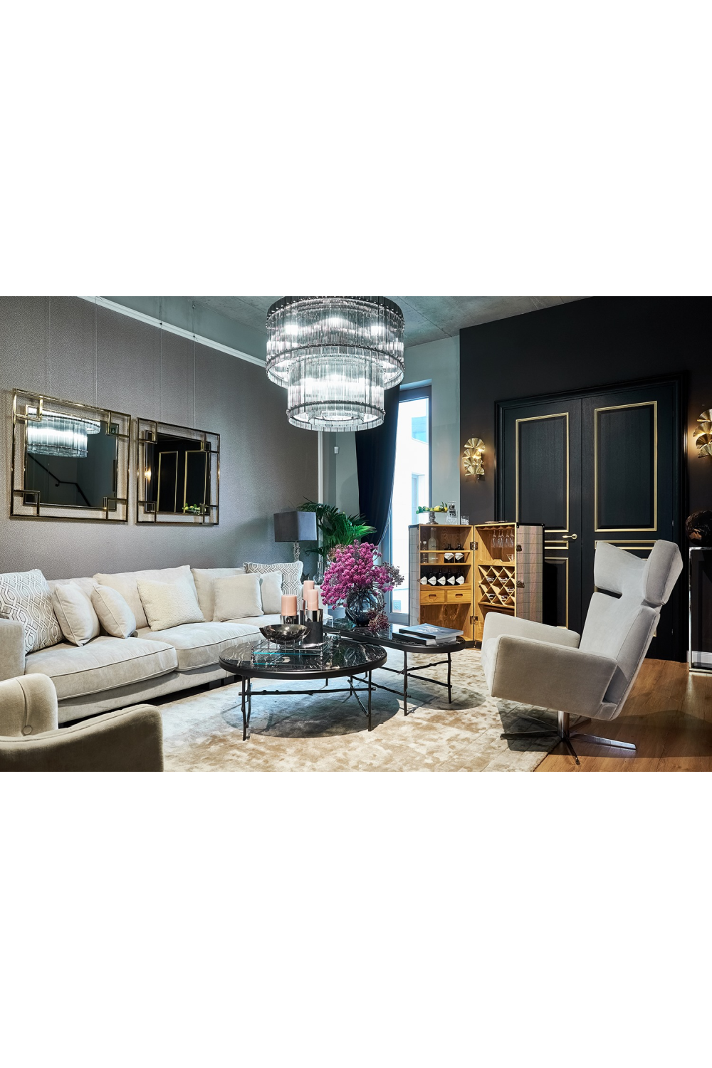 Art Deco Gold Geometric Frame Mirror | Eichholtz Morris | Eichholtz Miami