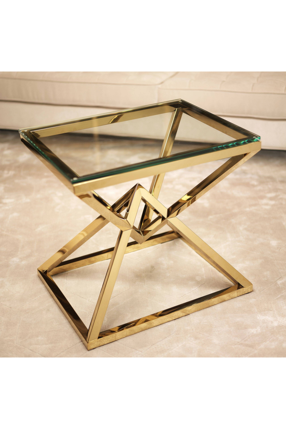 Gold Side Table Connor | Eichholtz Miami