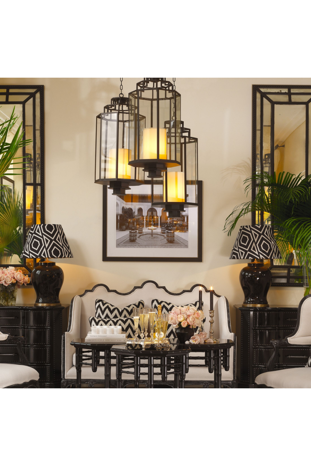 Octagonal Glass Lantern Monticello L | Eichholtz Miami