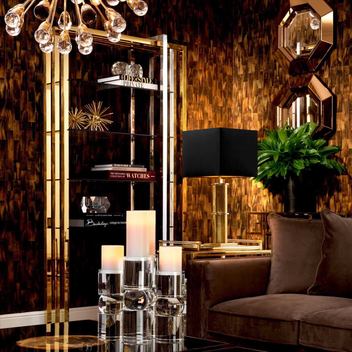 Gold and Steel Cabinet Cipriani | Eichholtz Miami