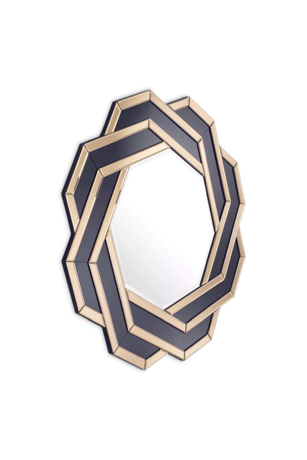 Amber Black Glass Mirror Mulini | Eichholtz Miami