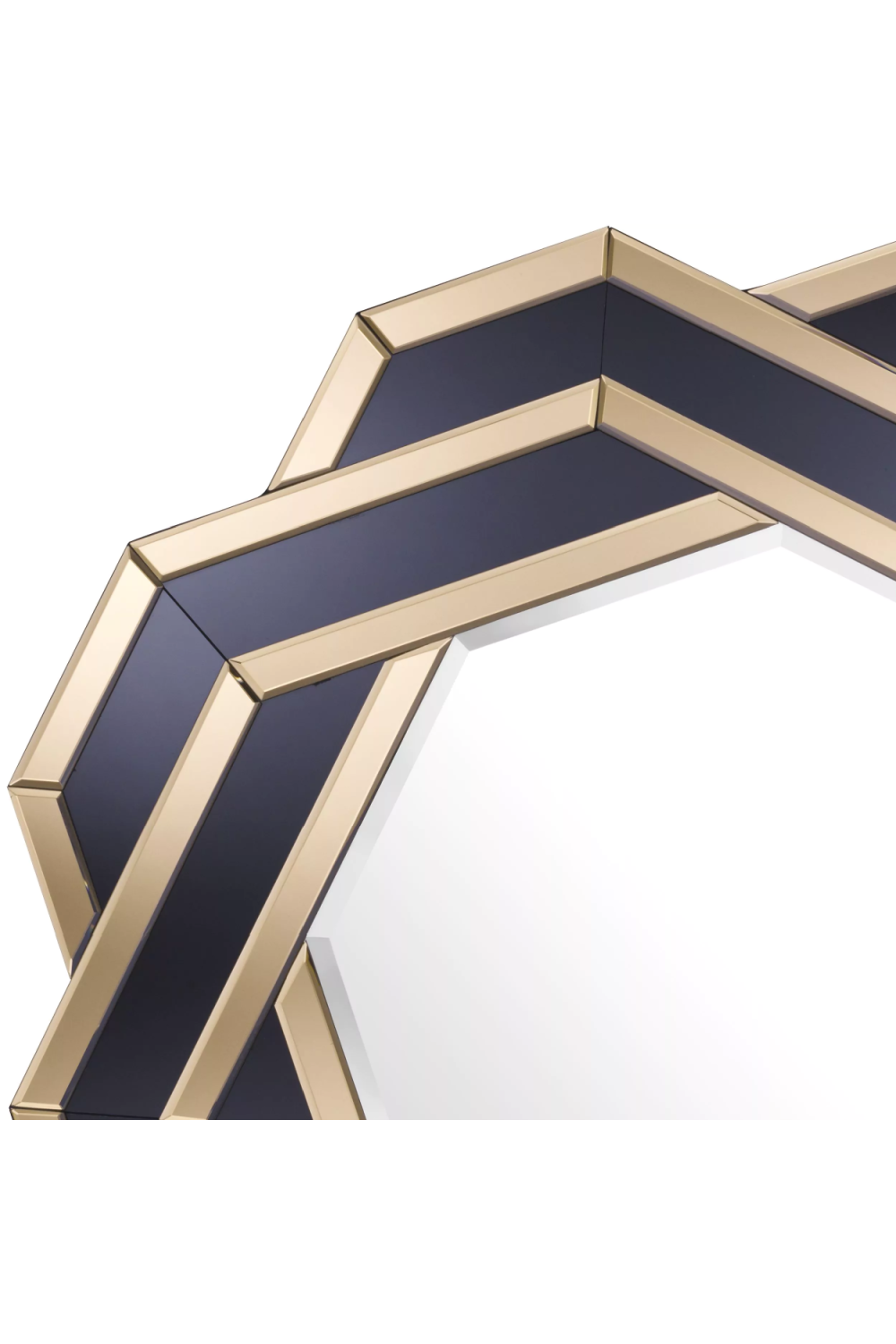 Amber Black Glass Mirror Mulini | Eichholtz Miami