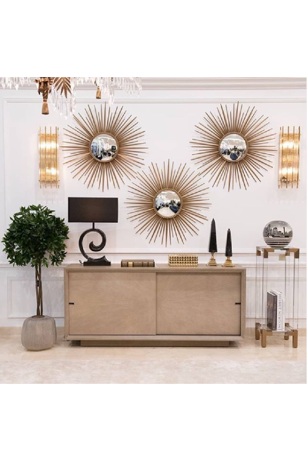 Gold Sunburst Mirror Helios | Eichholtz Miami