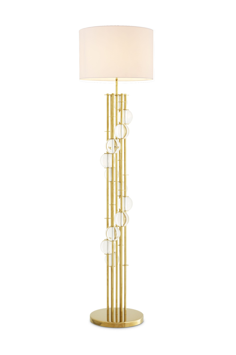 Gold Crystal Floor Lamp Lorenzo | Eichholtz Miami