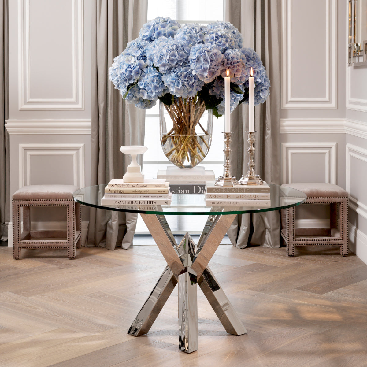 Silver Dining Table Triumph | Eichholtz Miami