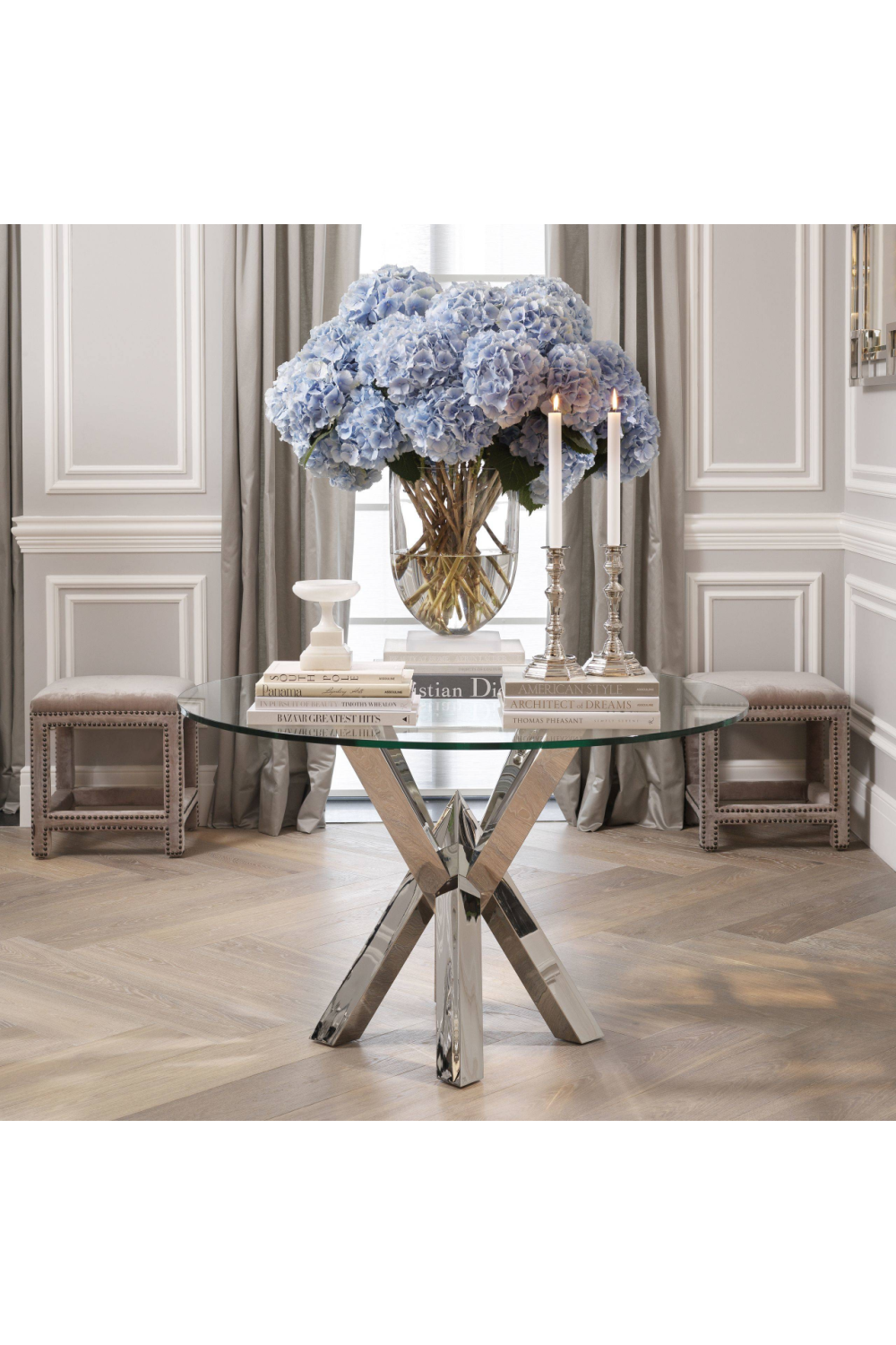 Silver Dining Table Triumph | Eichholtz Miami