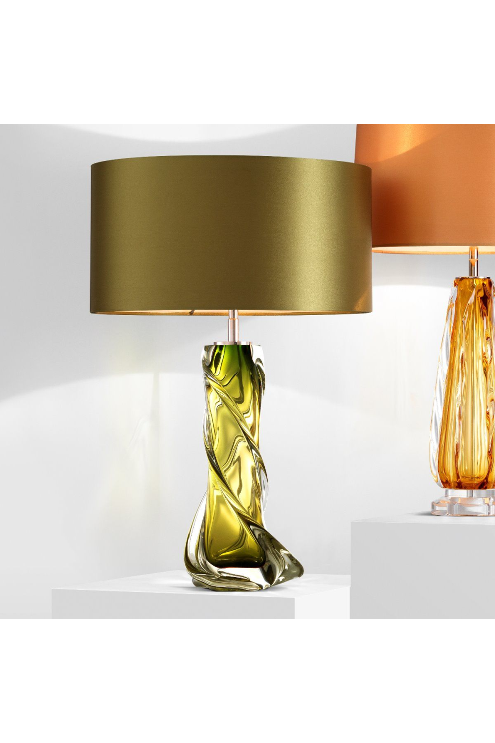 Green Glass Table Lamp Carnegie | Eichholtz Miami
