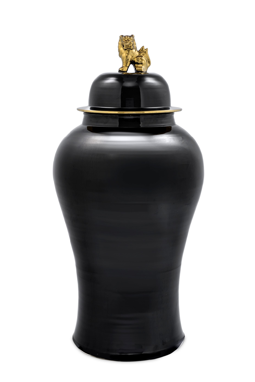 Black Porcelain Vase L Golden Dragon | Eichholtz Miami