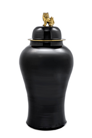 Black Porcelain Vase L Golden Dragon | Eichholtz Miami