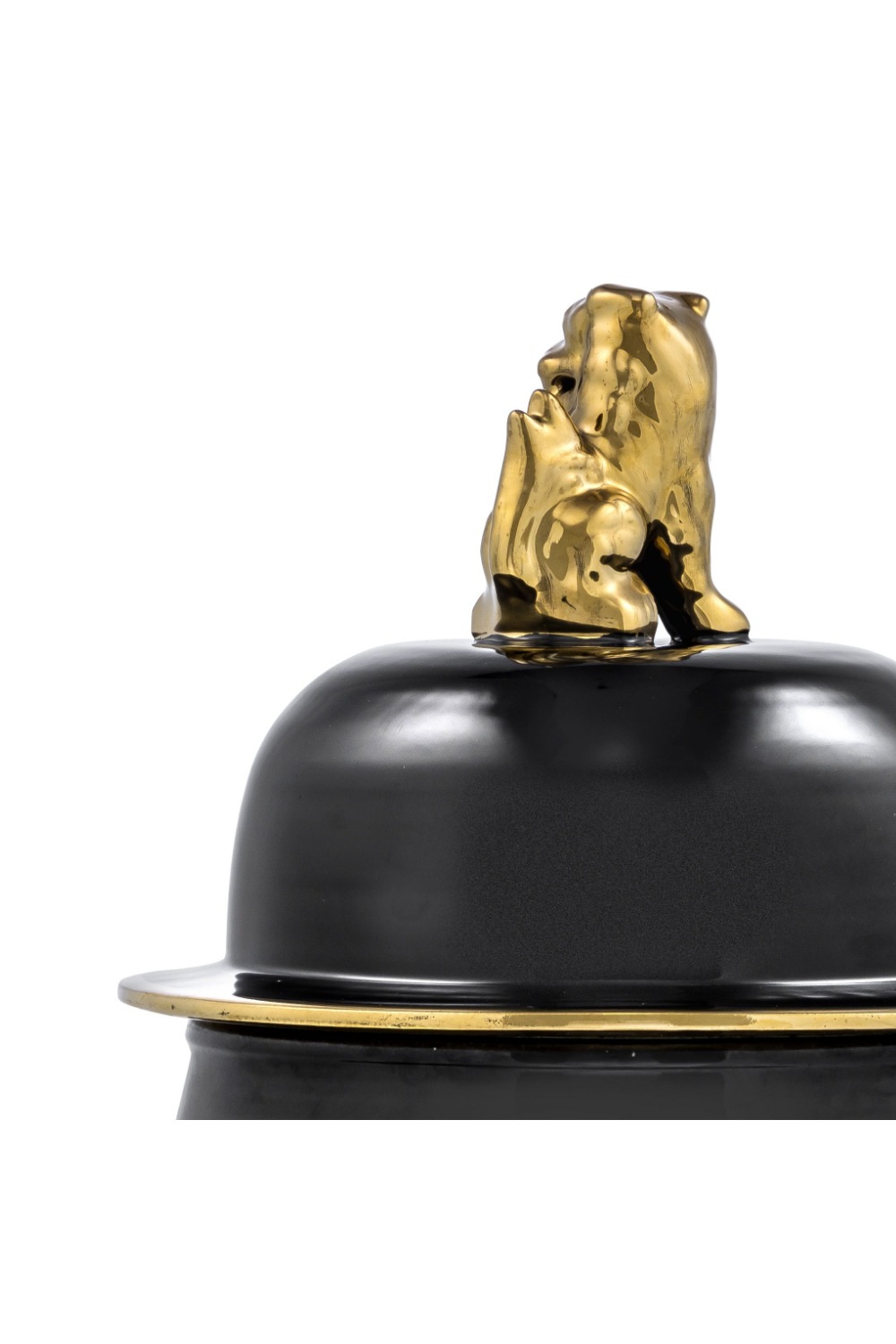 Black Porcelain Vase L Golden Dragon | Eichholtz Miami
