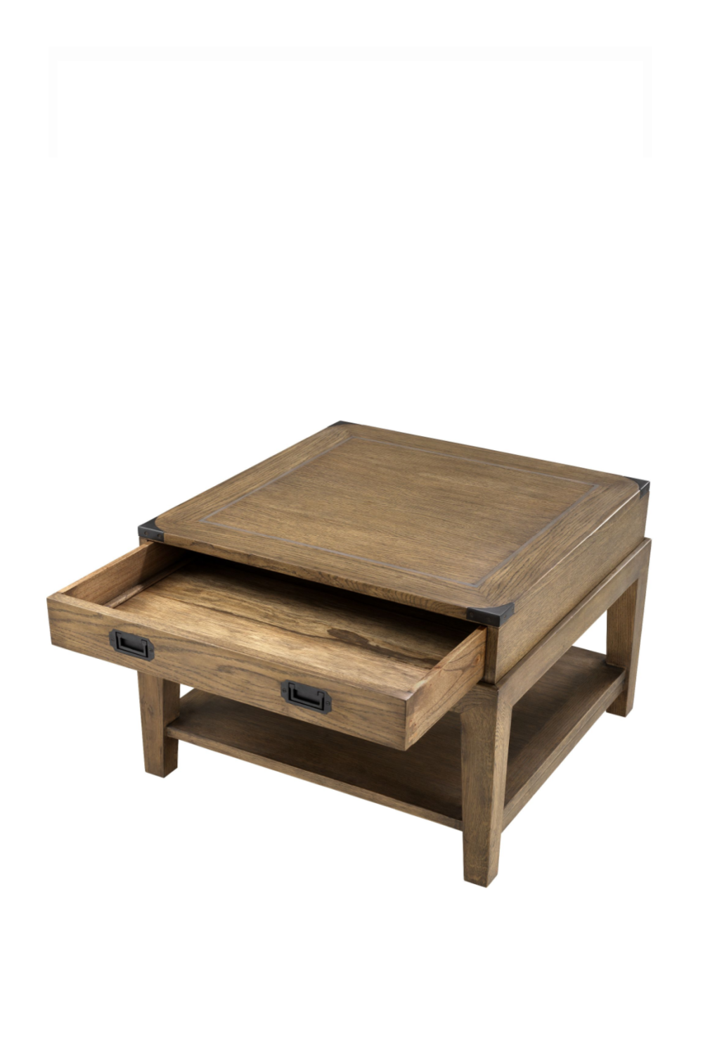 Smoked Oak Side Table Military | Eichholtz Miami