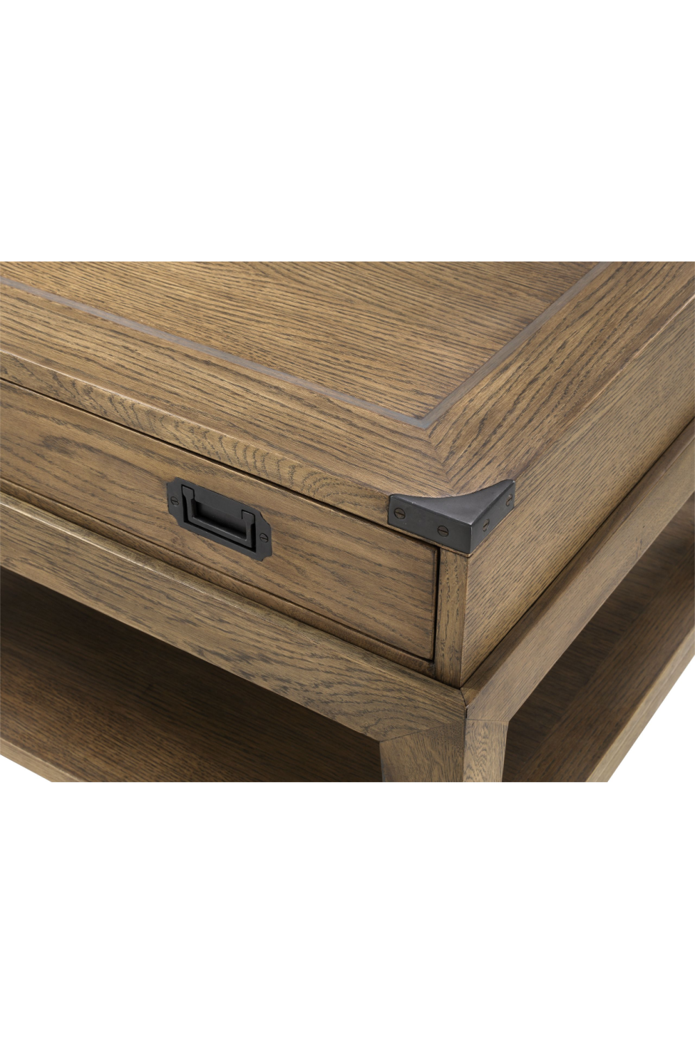 Smoked Oak Side Table Military | Eichholtz Miami
