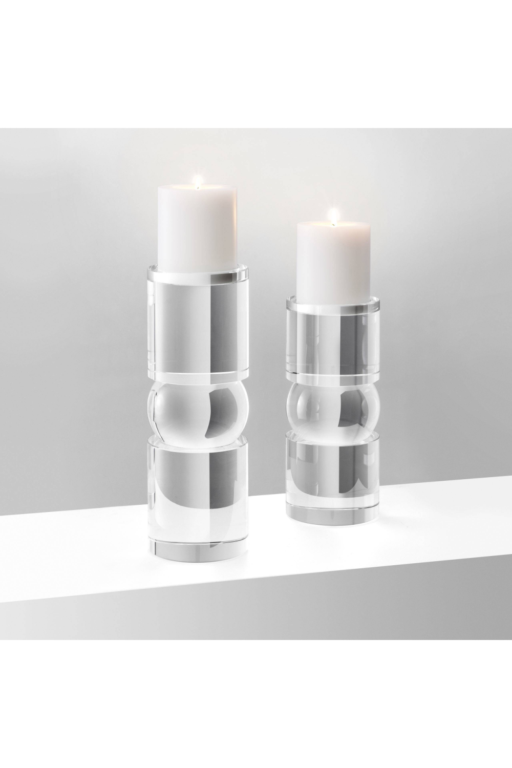 Crystal Candle Holder L Earls Court | Eichholtz Miami