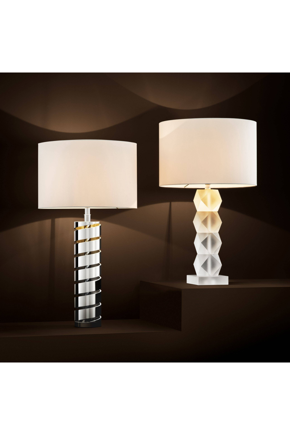 Frosted Glass Base Table Lamp Whealon | Eichholtz Miami