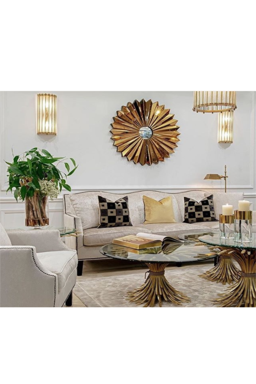 Sheaf Wheat Coffee Table Bonheur | Eichholtz Miami