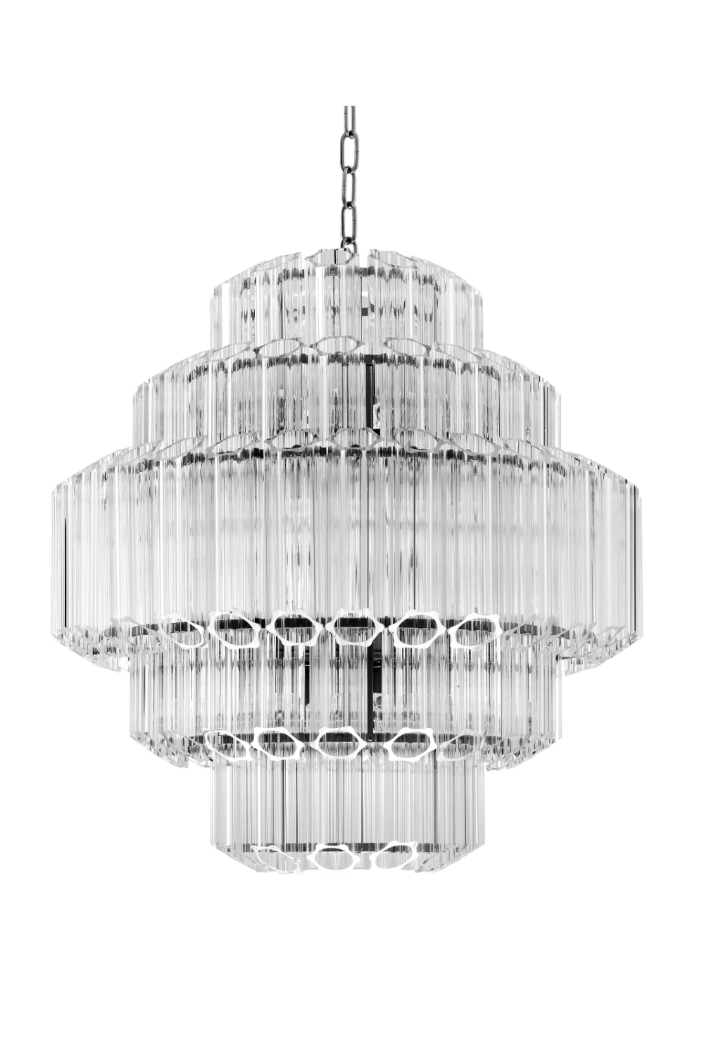 Cascading Bevelled Glass Chandelier Vittoria | Eichholtz Miami