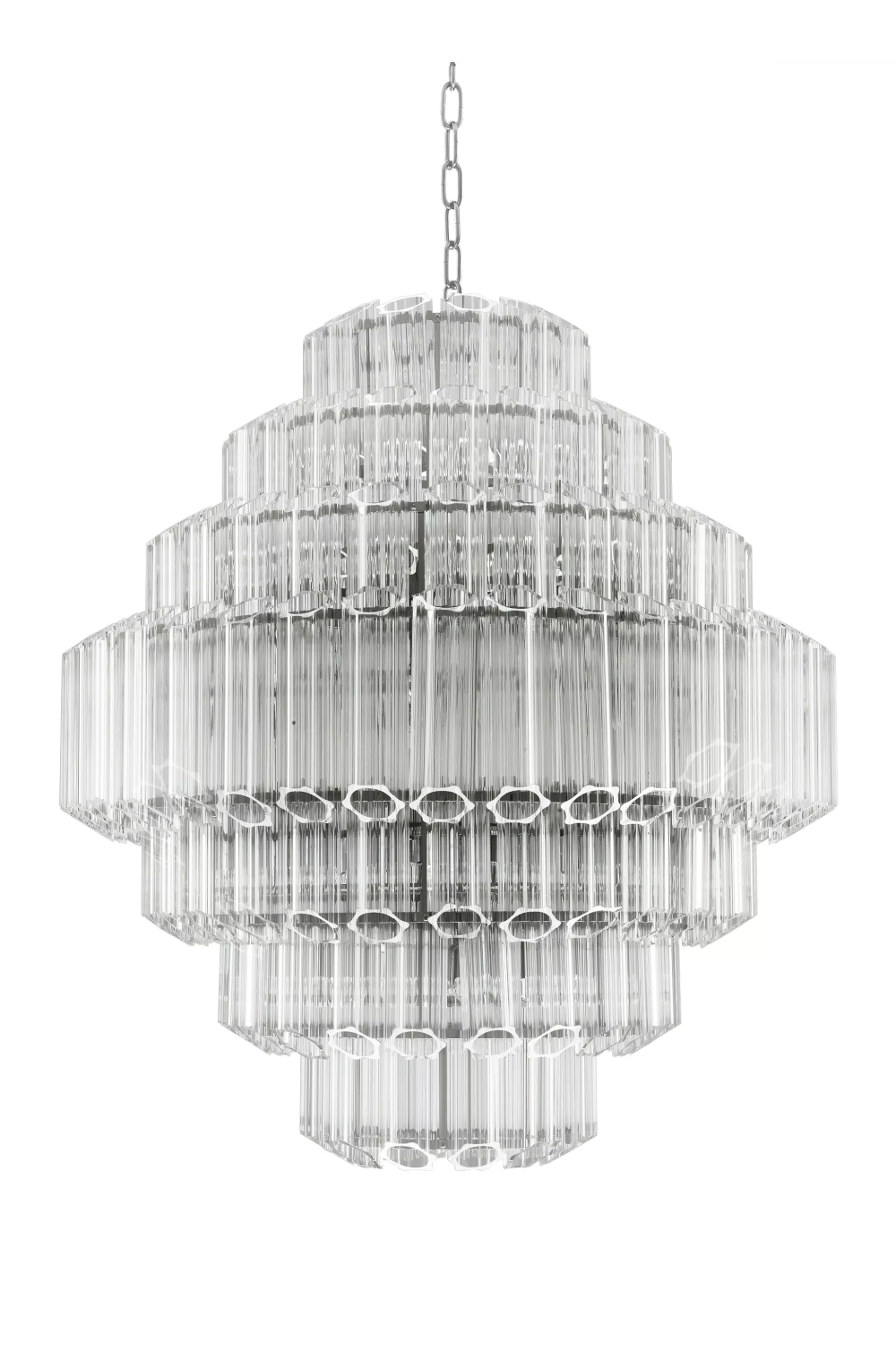 Cascading Bevelled Glass Chandelier Vittoria | Eichholtz Miami