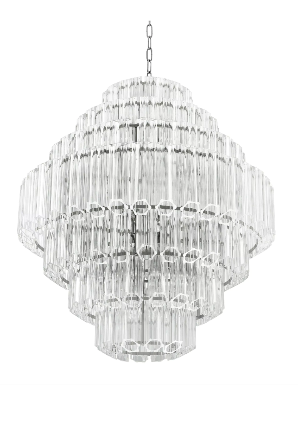 Cascading Bevelled Glass Chandelier Vittoria | Eichholtz Miami