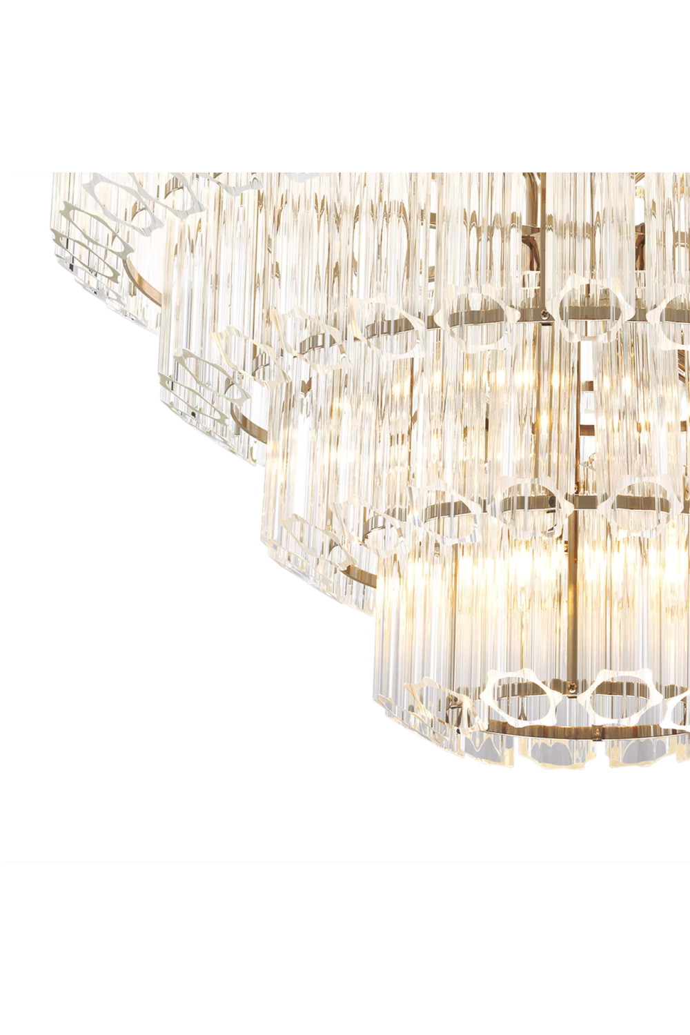 Cascading Bevelled Glass Chandelier Vittoria | Eichholtz Miami