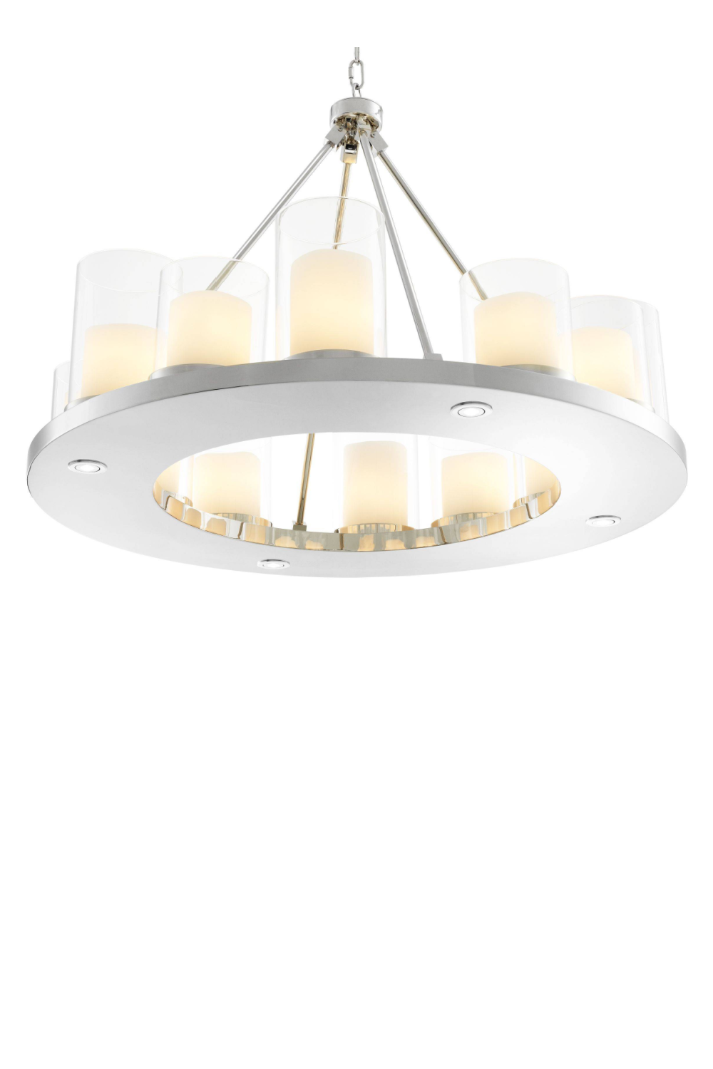Polished Steel Chandelier Summit Round | Eichholtz Miami