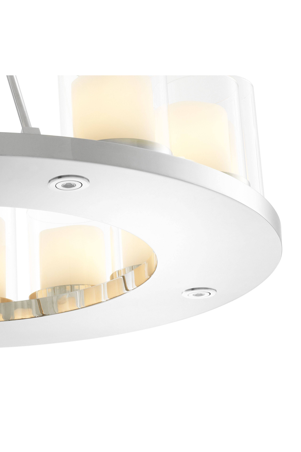 Polished Steel Chandelier Summit Round | Eichholtz Miami