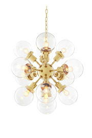 Gold Glass Globes Chandelier Ludlow | Eichholtz Miami
