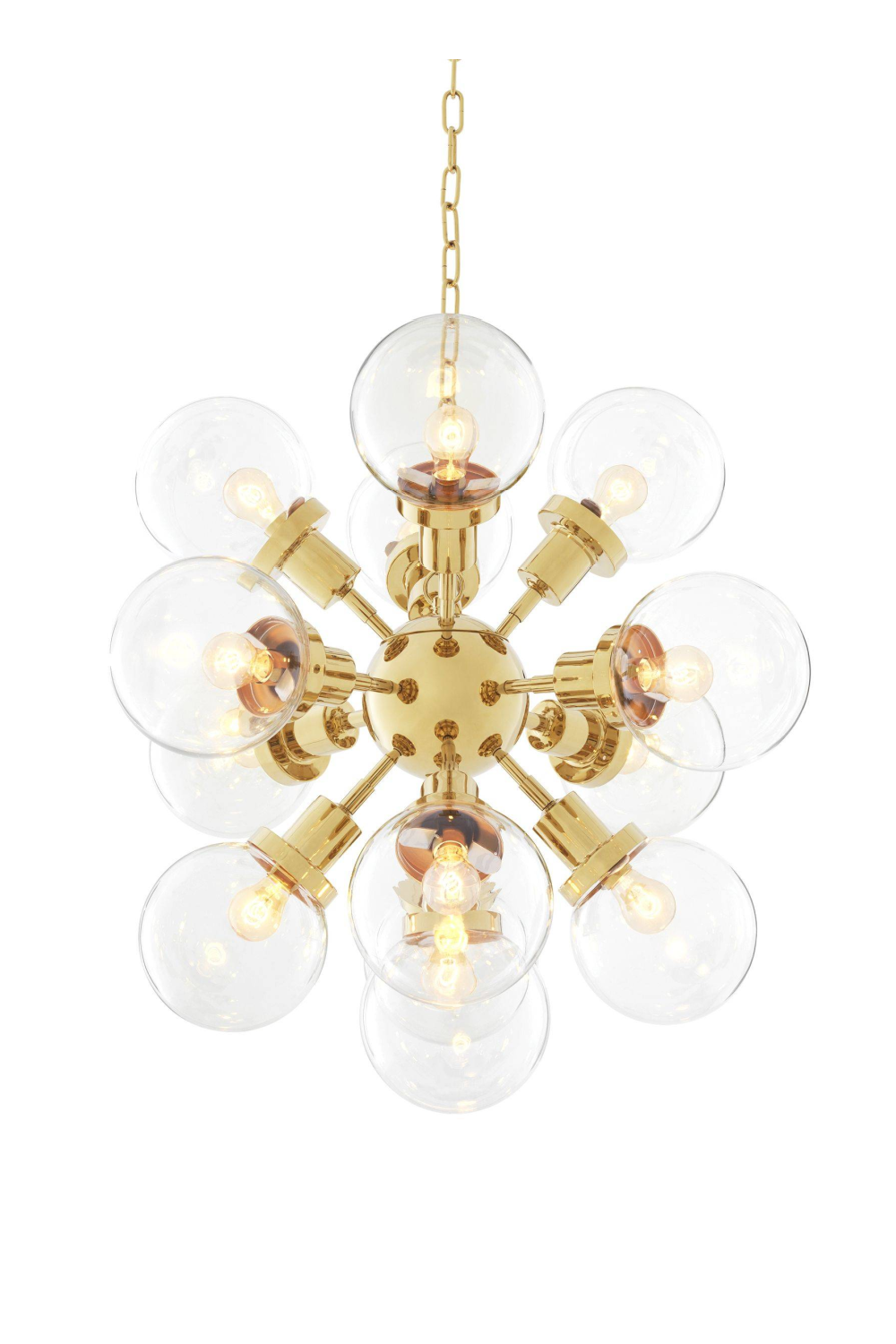 Gold Glass Globes Chandelier Ludlow | Eichholtz Miami