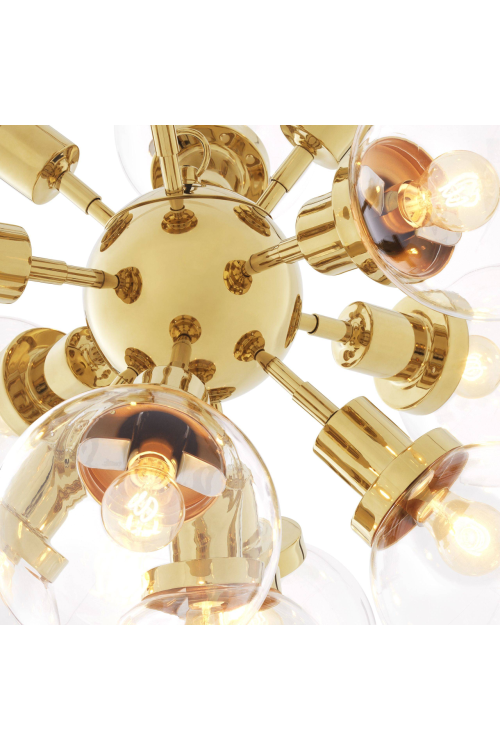 Gold Glass Globes Chandelier Ludlow | Eichholtz Miami