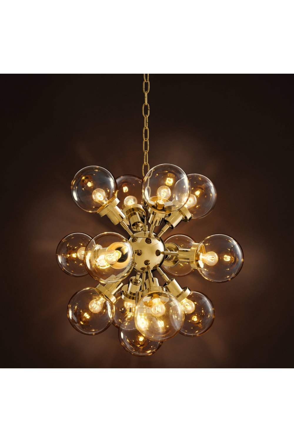 Gold Glass Globes Chandelier Ludlow | Eichholtz Miami