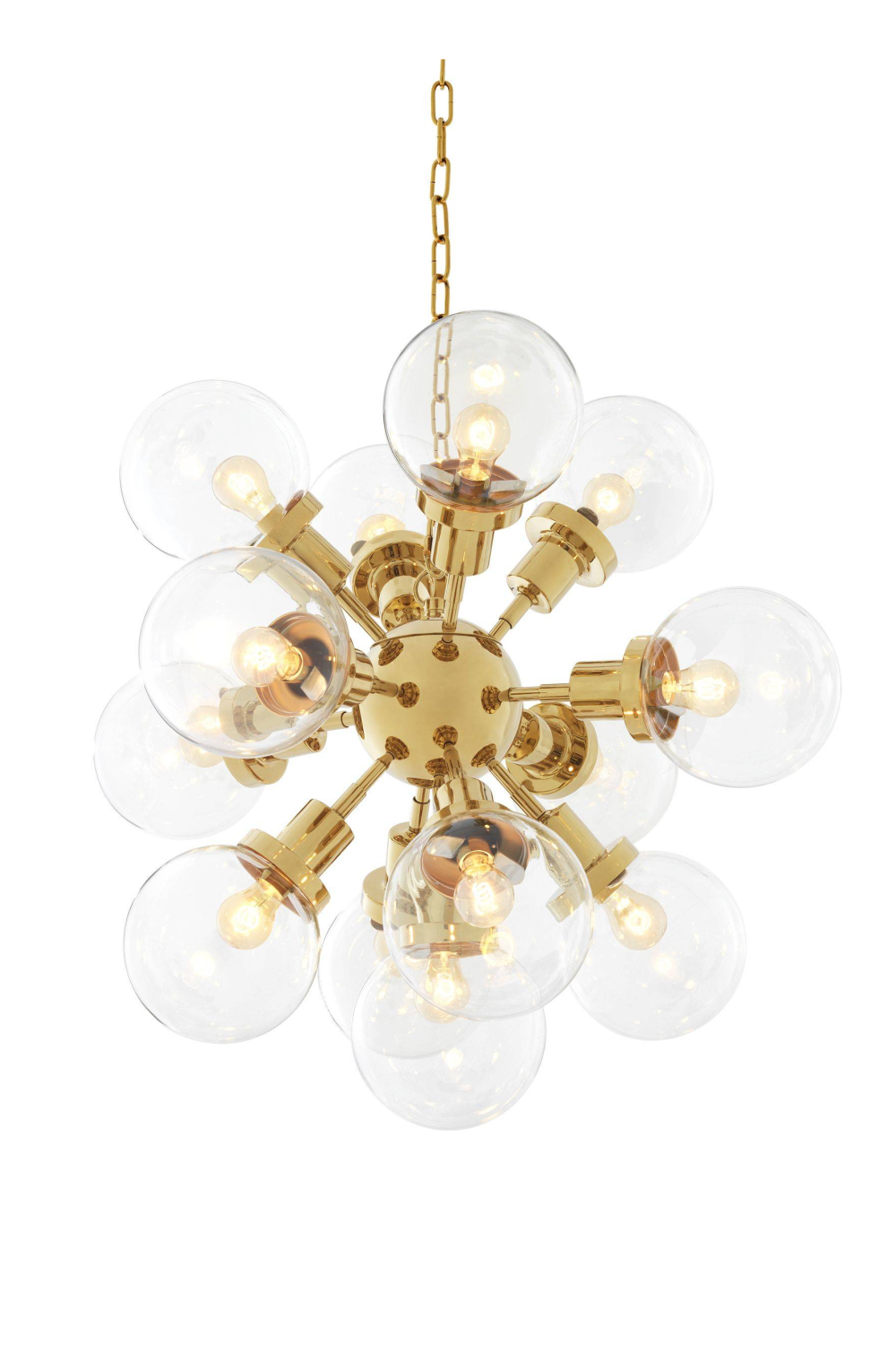 Gold Glass Globes Chandelier Ludlow | Eichholtz Miami