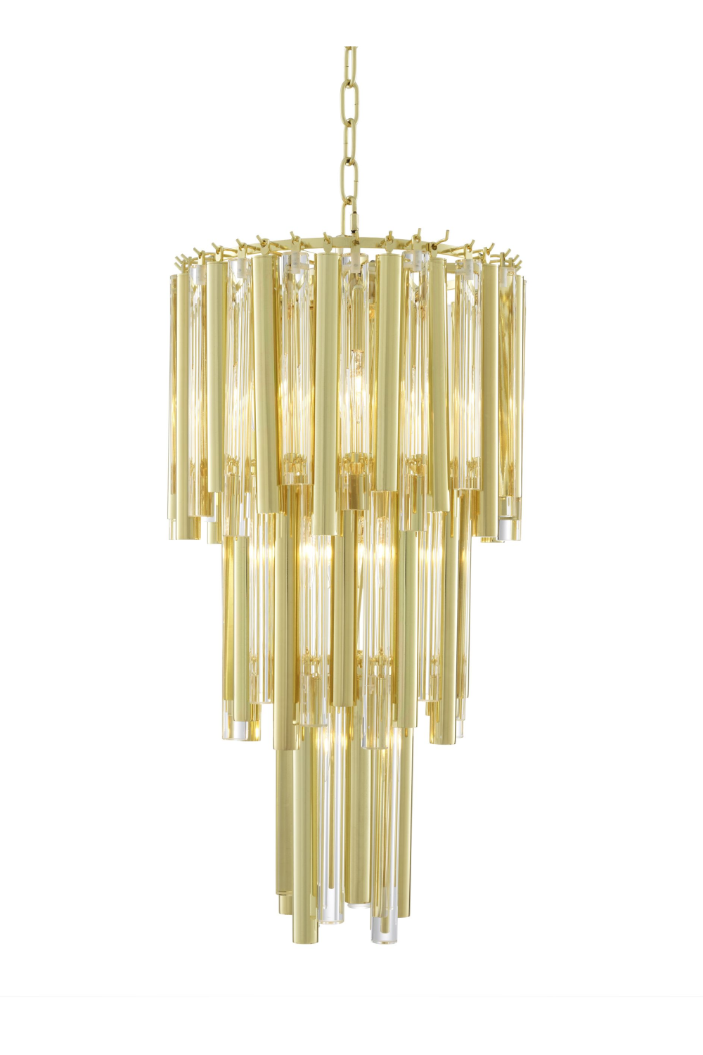 Gold Tiered Glass Chandelier Gigi S | Eichholtz Miami