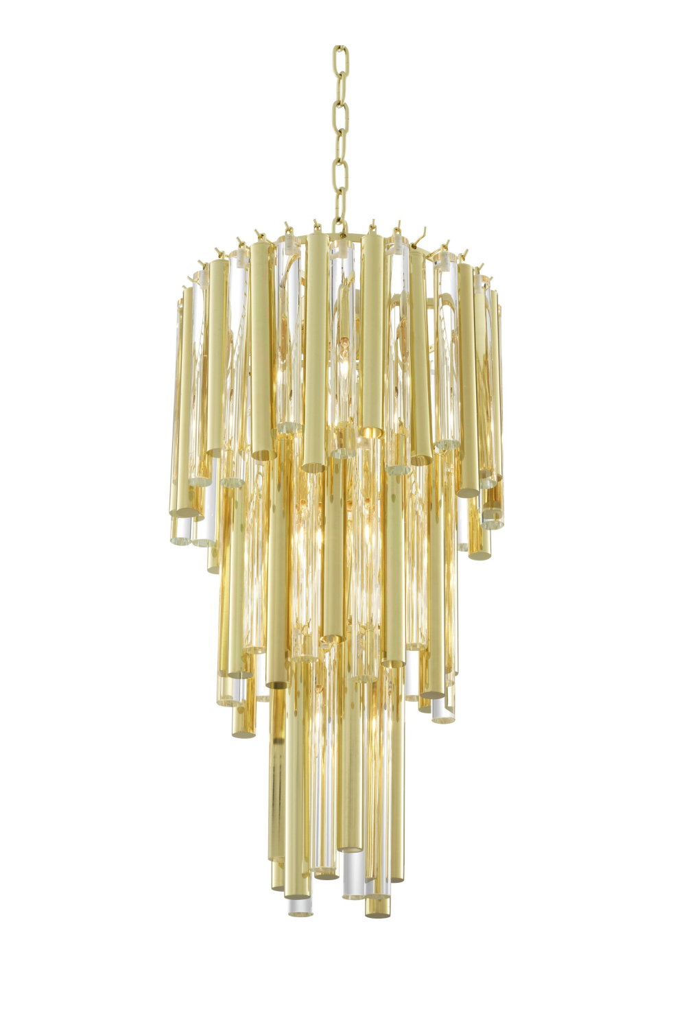 Gold Tiered Glass Chandelier Gigi S | Eichholtz Miami