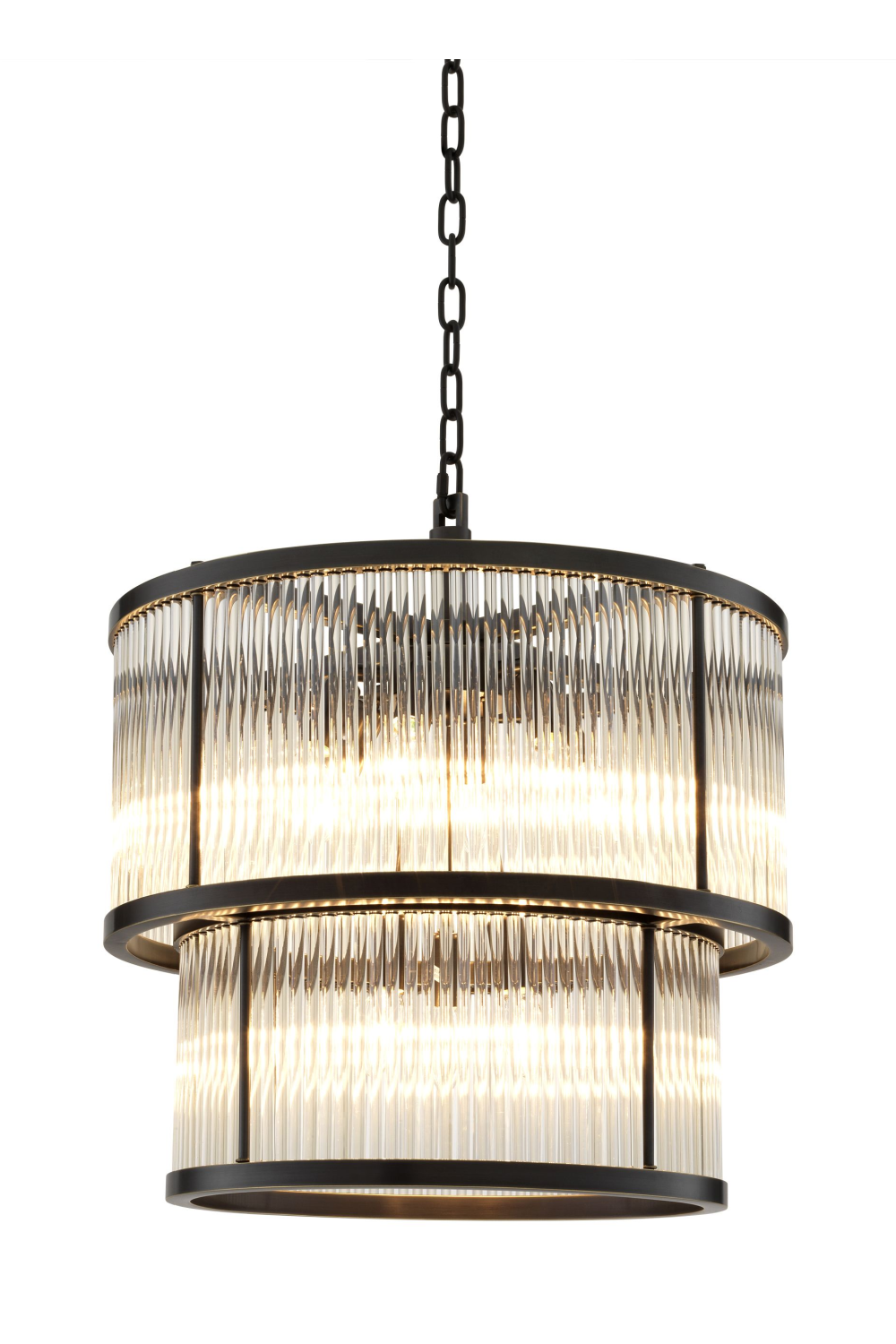 Tiered Glass Rods Chandelier Pasadena | Eichholtz Miami