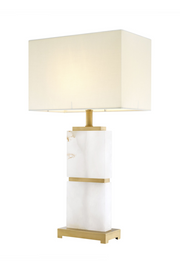 Alabaster White Table Lamp Robbins | Eichholtz Miami