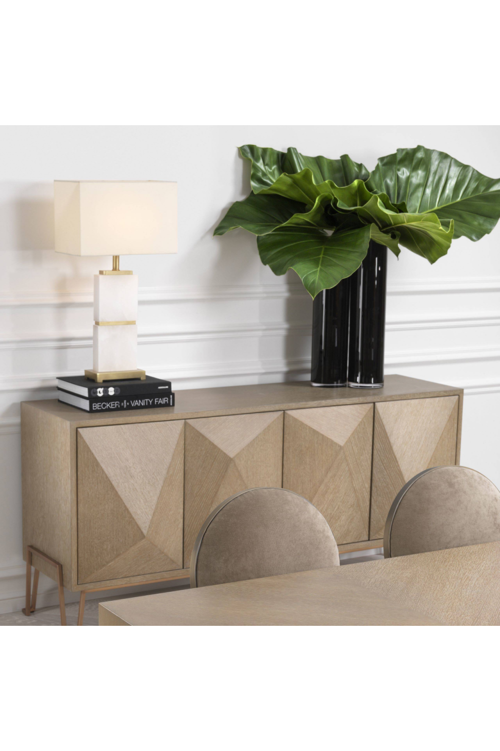 Alabaster White Table Lamp Robbins | Eichholtz Miami