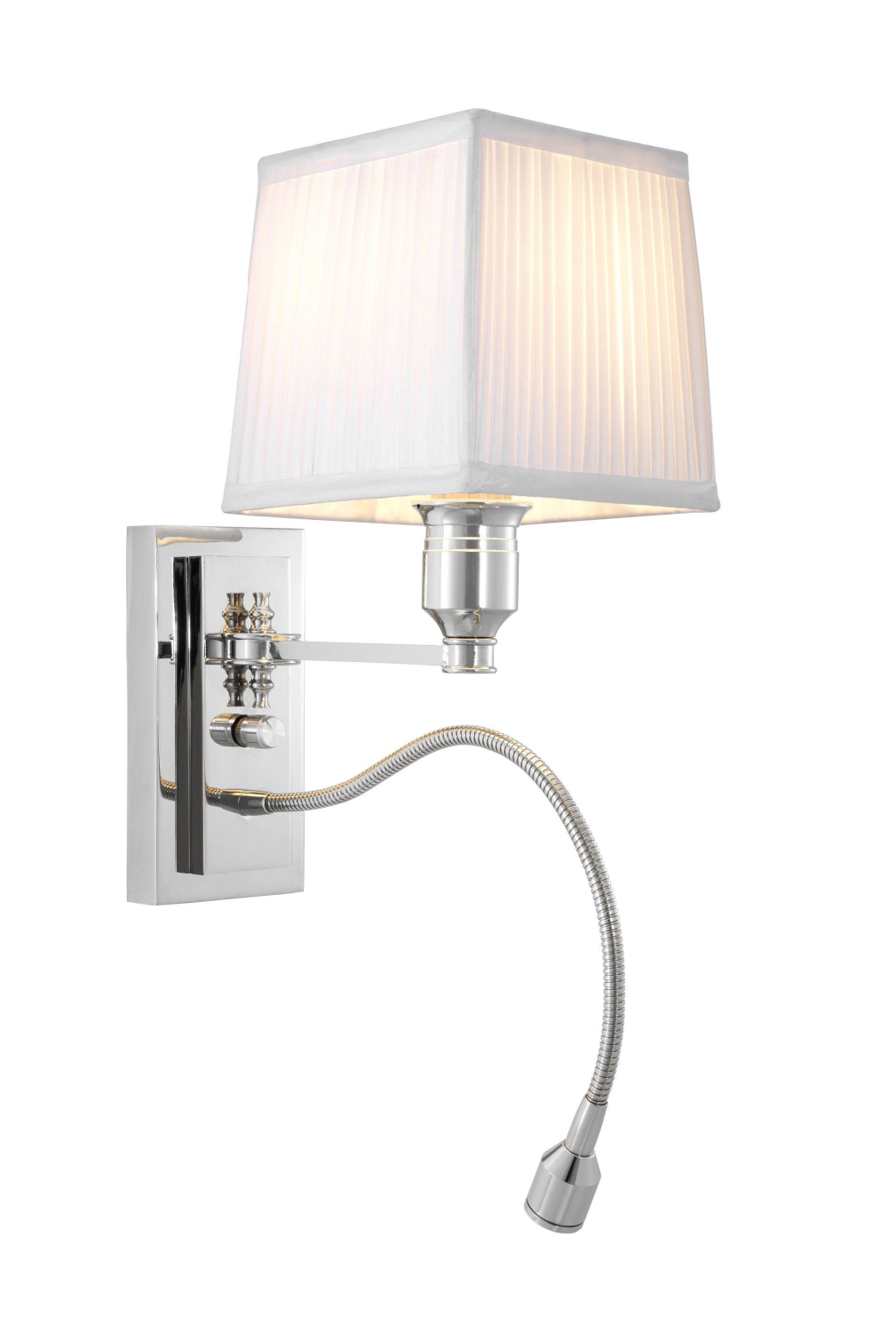White Pleated Wall Lamp Ellington | Eichholtz Miami